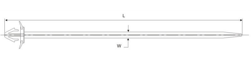 Drawings of Push Mount Cable Ties 