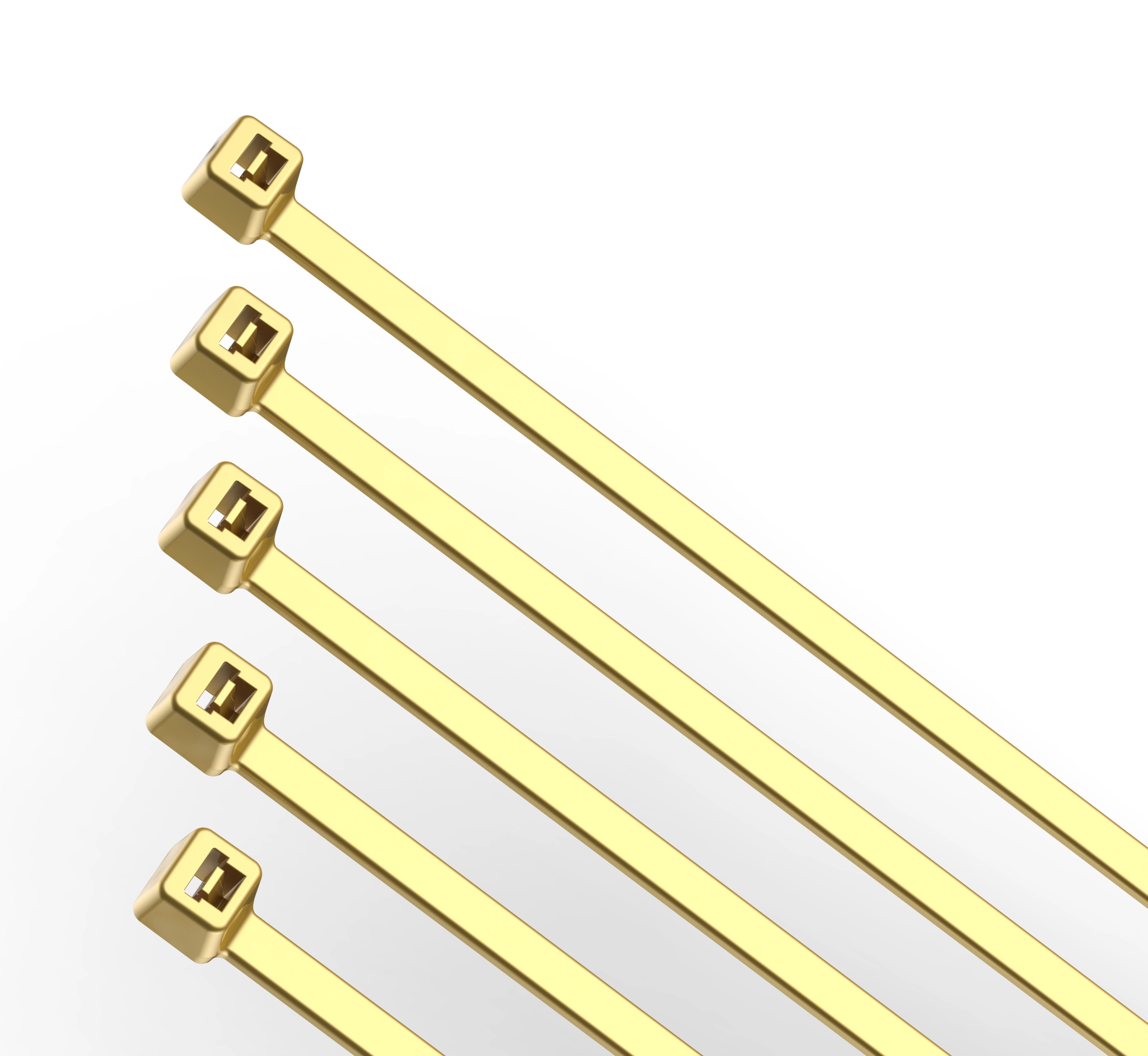 gold zip ties